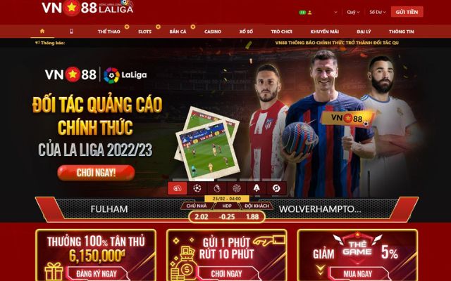Vn88 - nhà cái nổi tiếng hàng đầu Việt Nam