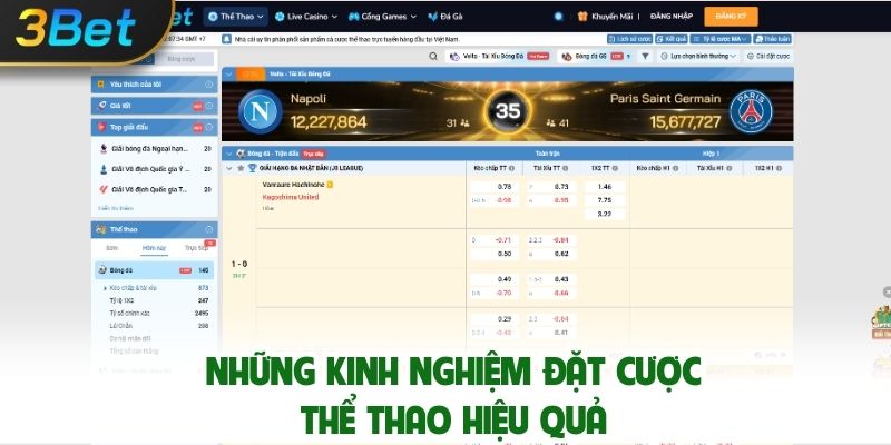 Những Kinh Nghiệm Đặt Cược Thể Thao Hiệu Quả